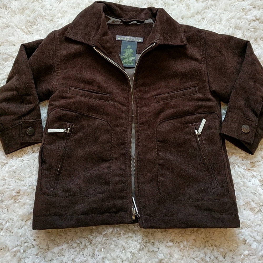 Kenneth Cole dark brown suade jacket 2t